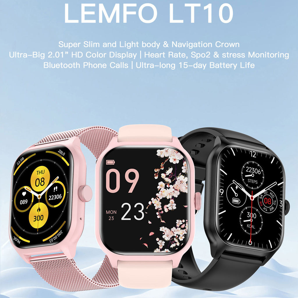 LEMFO LT10 Multi-function Bluetooth Call Heart Rate Blood Pressure Sleep Monitor Sports Health Smart Watch